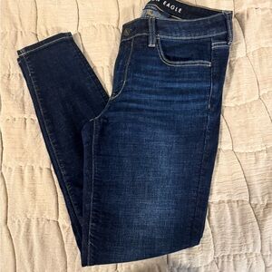 American Eagle Outfitters Women's Deep Blue Skinny Jeans